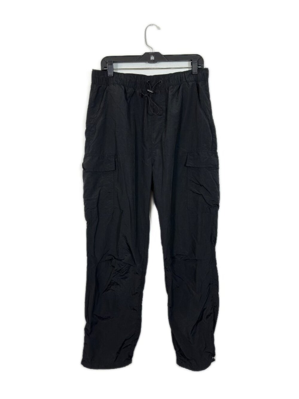 Iron Co. Men's Cargo Pants Drawstring Size M Black Utility Workwear Outdoor